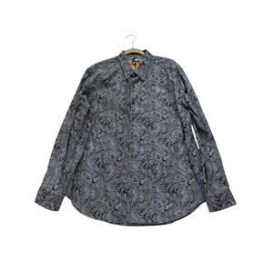 Robert Graham Colorful Manticore Button Up Dress Shirt Size 2XL